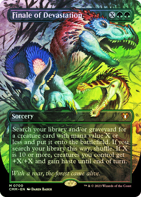 Finale of Devastation (Borderless)\nCommander Masters - Variants\nSingle\nMagic The Gathering