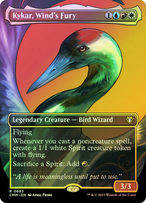 Kykar, Wind's Fury (Borderless)\nCommander Masters - Variants\nSingle\nMagic The Gathering