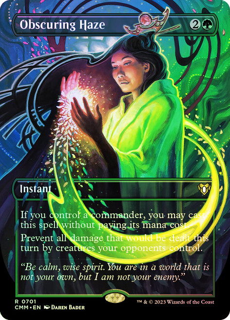 Obscuring Haze (Borderless)\nCommander Masters - Variants\nSingle\nMagic The Gathering