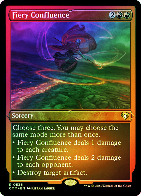 Fiery Confluence (Foil Etched)\nCommander Masters - Alternate Foil\nSingle\nMagic The Gathering
