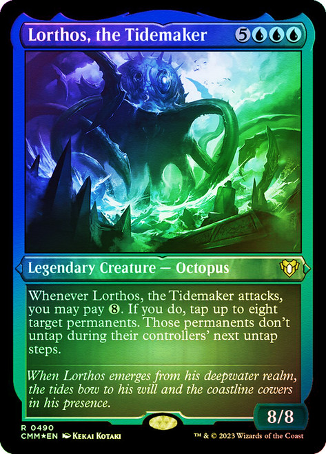 Lorthos, the Tidemaker (Foil Etched)\nCommander Masters - Alternate Foil\nSingle\nMagic The Gathering