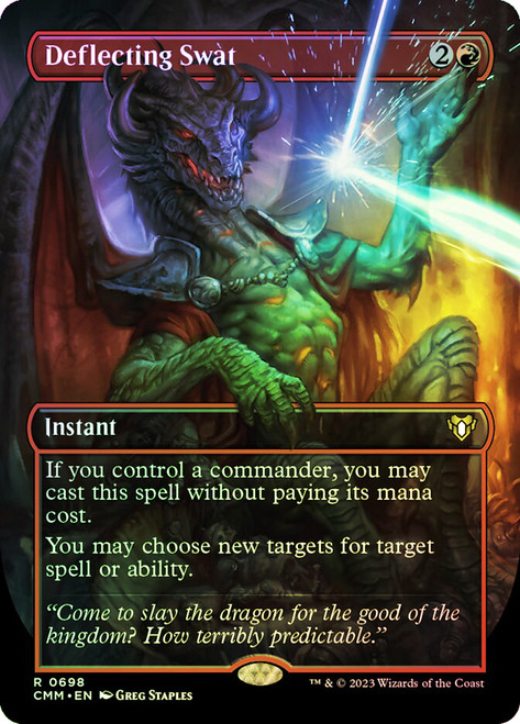 Deflecting Swat (Borderless)\nCommander Masters - Variants\nSingle\nMagic The Gathering