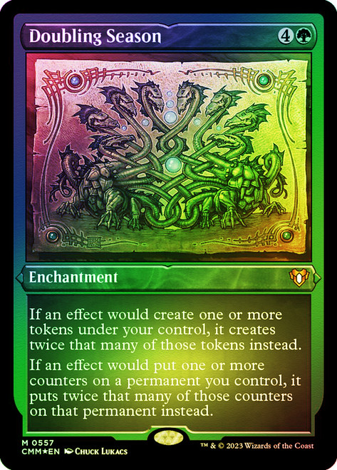 doubling season mtg similar cards it puts twice that many of those counters on that permanent instead. Doubling Season | Commander Masters