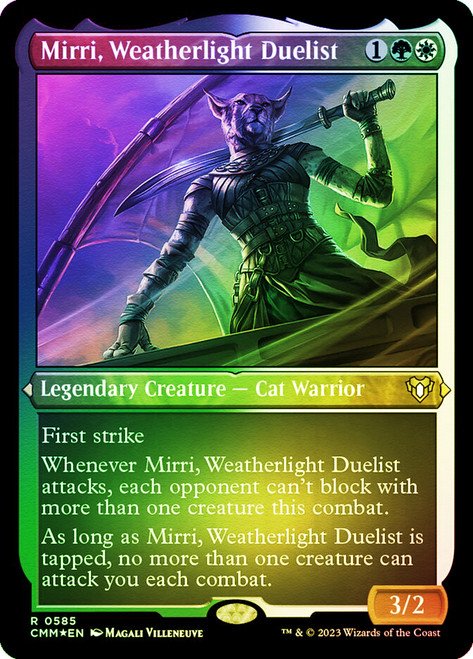 Mirri, Weatherlight Duelist (Foil Etched)\nCommander Masters - Alternate Foil\nSingle\nMagic The Gathering