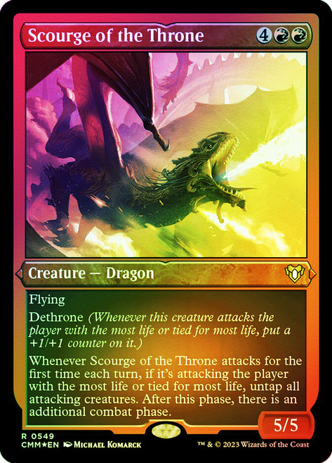 Scourge of the Throne (Foil Etched)\nCommander Masters - Alternate Foil\nSingle\nMagic The Gathering
