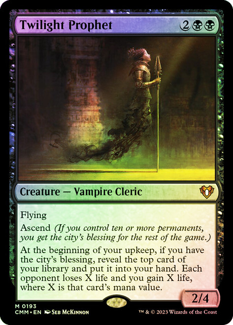 Twilight Prophet\nCommander Masters\nSingle\nMagic The Gathering