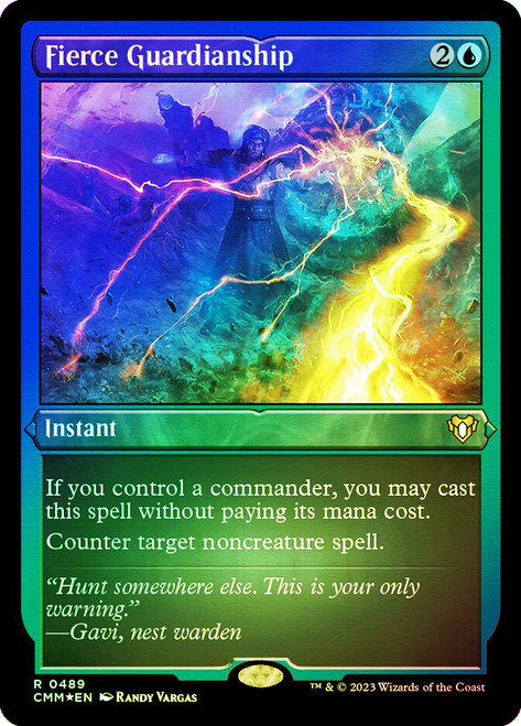 Fierce Guardianship (Foil Etched)\nCommander Masters - Alternate Foil\nSingle\nMagic The Gathering
