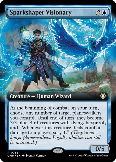 Sparkshaper Visionary (Extended Art)\nCommander Masters - Variants\nSingle\nMagic The Gathering