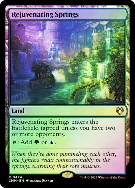 Rejuvenating Springs\nCommander Masters\nSingle\nMagic The Gathering