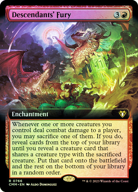 Descendants' Fury (Extended Art)\nCommander Masters - Variants\nSingle\nMagic The Gathering