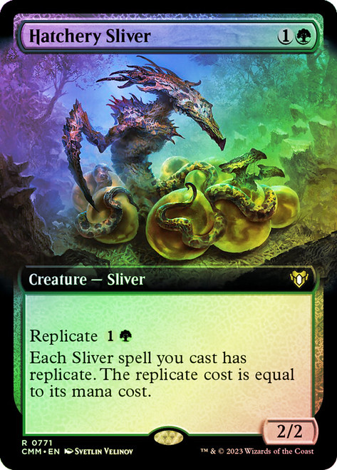 Hatchery Sliver (Extended Art)\nCommander Masters - Variants\nSingle\nMagic The Gathering