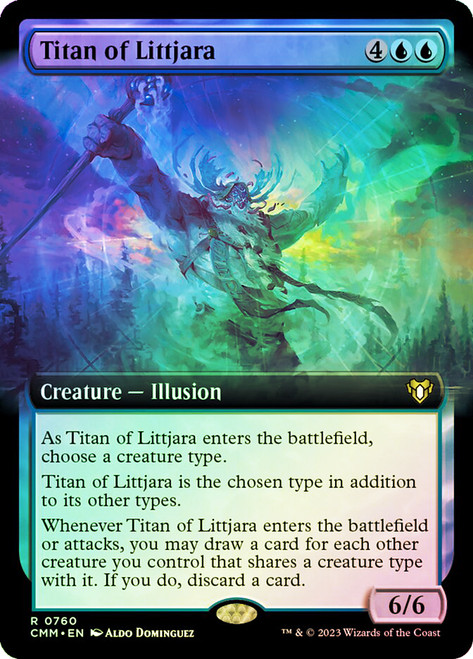 Titan of Littjara (Extended Art)\nCommander Masters - Variants\nSingle\nMagic The Gathering