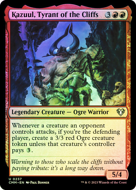 Kazuul, Tyrant of the Cliffs\nCommander Masters\nSingle\nMagic The Gathering