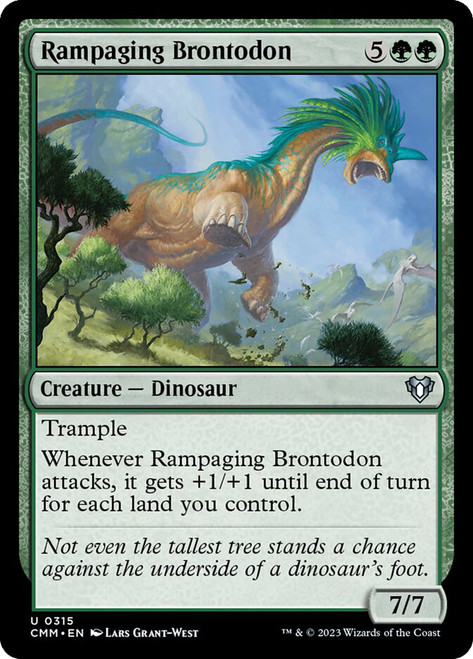 Rampaging Brontodon\nCommander Masters\nSingle\nMagic The Gathering