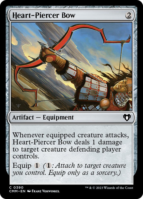Heart-Piercer Bow\nCommander Masters\nSingle\nMagic The Gathering