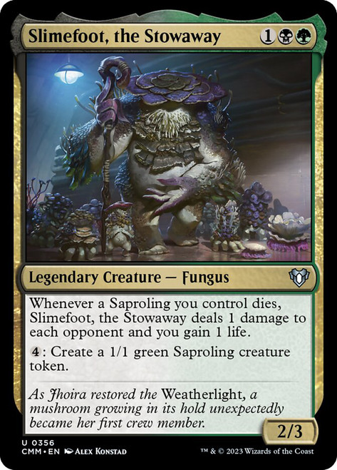 Slimefoot, the Stowaway\nCommander Masters\nSingle\nMagic The Gathering