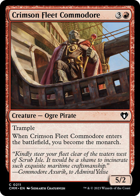 Crimson Fleet Commodore\nCommander Masters\nSingle\nMagic The Gathering