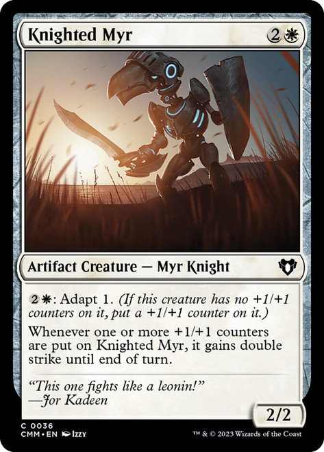 Knighted Myr\nCommander Masters\nSingle\nMagic The Gathering