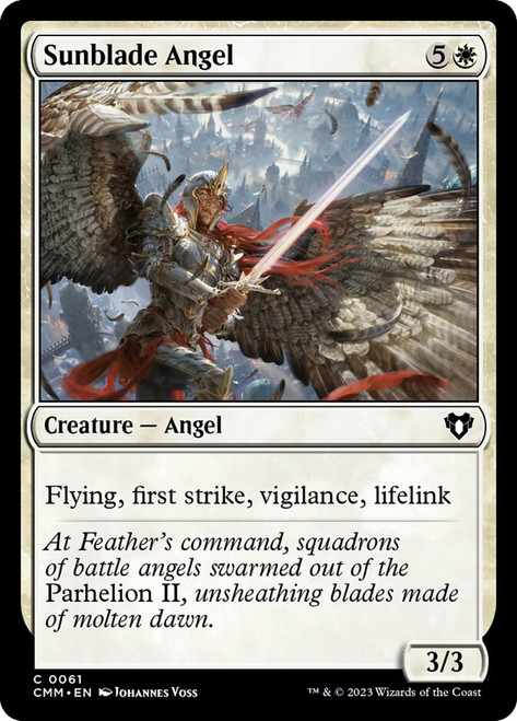 Sunblade Angel\nCommander Masters\nSingle\nMagic The Gathering
