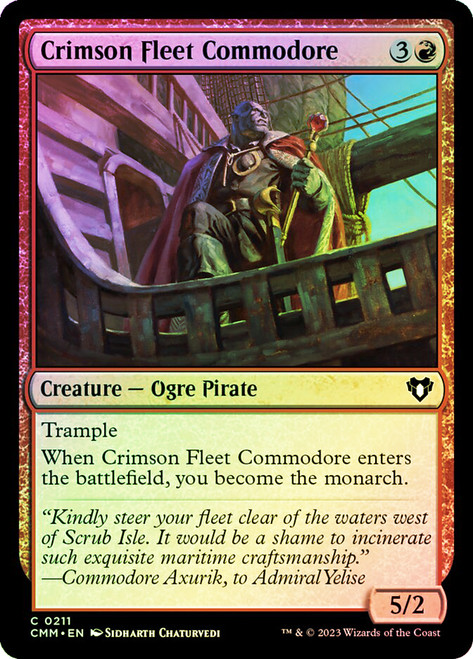 Crimson Fleet Commodore\nCommander Masters\nSingle\nMagic The Gathering