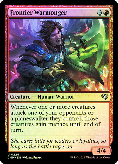 Frontier Warmonger\nCommander Masters\nSingle\nMagic The Gathering