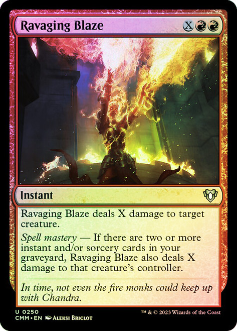 Ravaging Blaze\nCommander Masters\nSingle\nMagic The Gathering