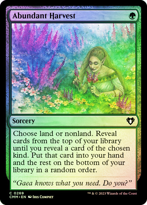 Abundant Harvest\nCommander Masters\nSingle\nMagic The Gathering