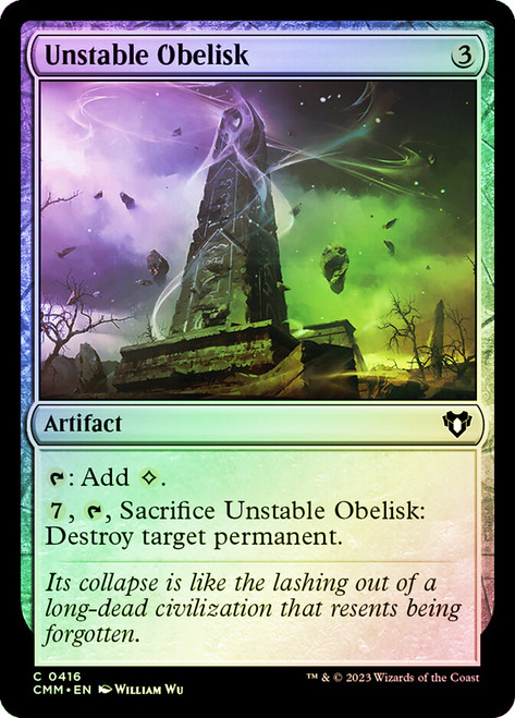 Unstable Obelisk\nCommander Masters\nSingle\nMagic The Gathering
