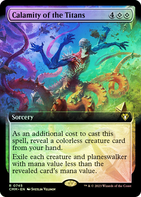 Calamity of the Titans (Extended Art)\nCommander Masters - Variants\nSingle\nMagic The Gathering