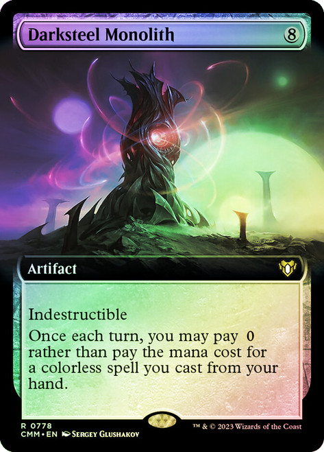 Darksteel Monolith (Extended Art) | Commander Masters