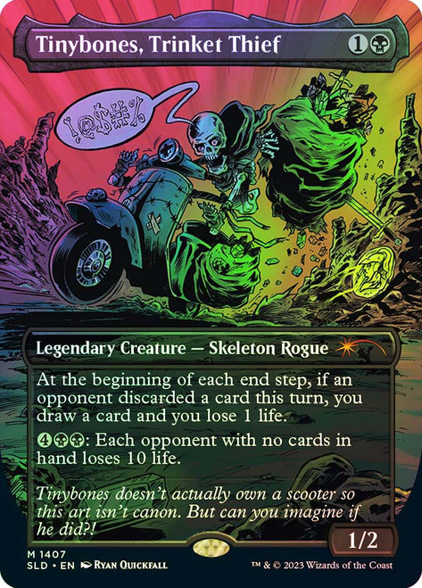 Tinybones, Trinket Thief (Secret Lair) (Borderless)\nPromo: General\nSingle\nMagic The Gathering