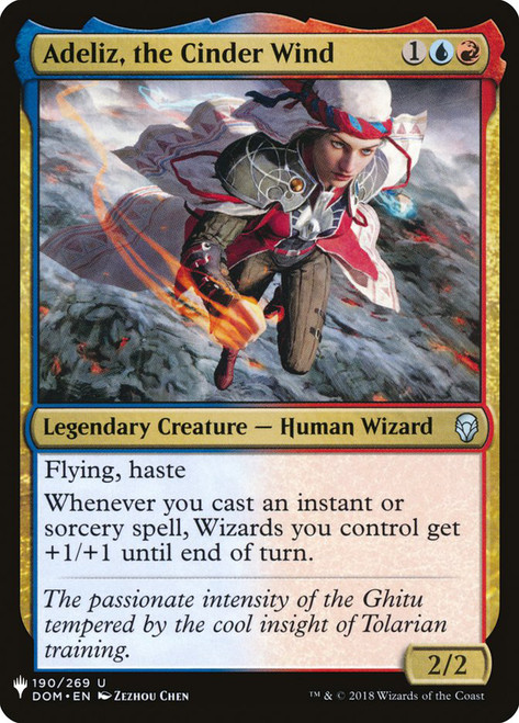 Adeliz, the Cinder Wind\nMystery Booster / The List\nSingle\nMagic The Gathering