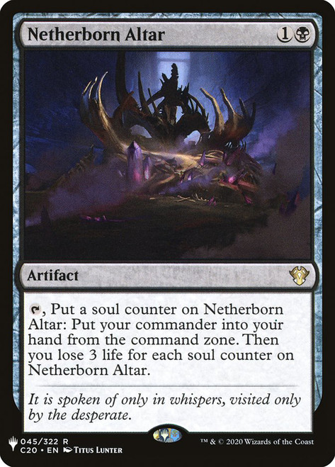 Netherborn Altar\nMystery Booster / The List\nSingle\nMagic The Gathering