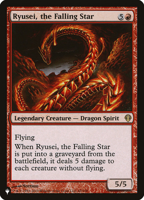 Ryusei, the Falling Star\nMystery Booster / The List\nSingle\nMagic The Gathering