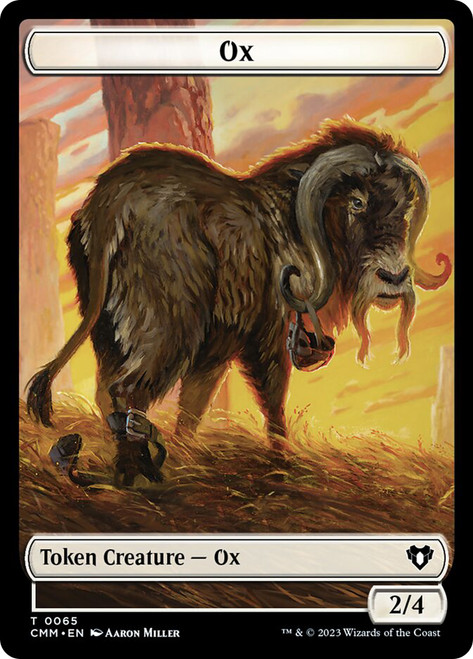 {Ox Token} // {Phyrexian Golem Token}\nCommander Masters\nSingle\nMagic The Gathering