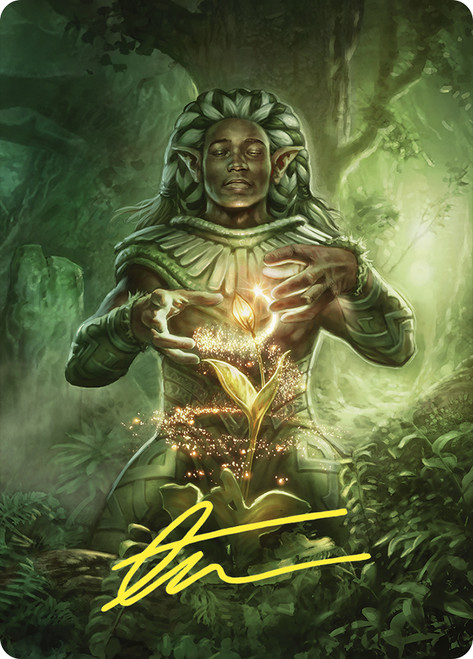 {Elvish Mystic Art Card} (Signed)\nArt Series: Commander Masters - Variants\nSingle\nMagic The Gathering