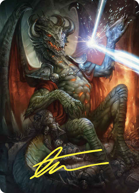 {Deflecting Swat Art Card} (Signed)\nArt Series: Commander Masters - Variants\nSingle\nMagic The Gathering
