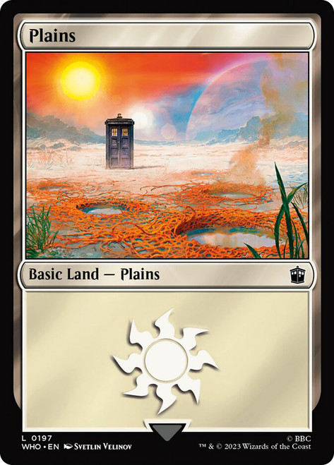 Plains (#197)\nDoctor Who Commander\nSingle\nMagic The Gathering