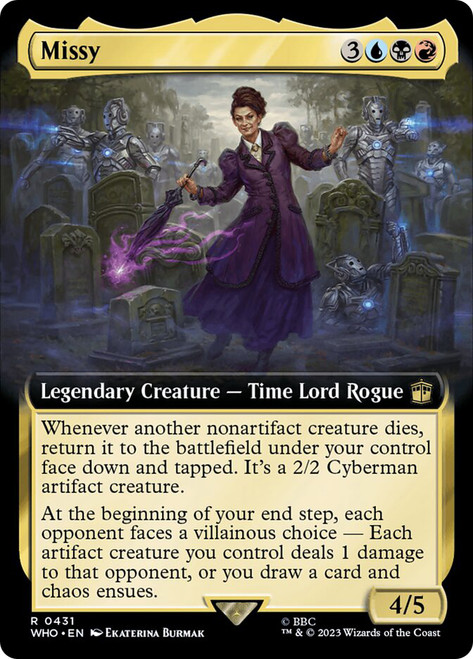 Missy (Extended Art)\nDoctor Who Commander - Variants\nSingle\nMagic The Gathering