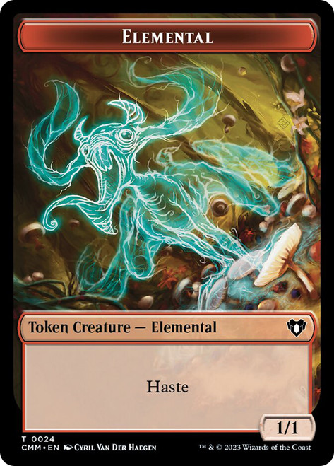 {Elemental Token} (#024) // {Phyrexian Beast Token}\nCommander Masters\nSingle\nMagic The Gathering
