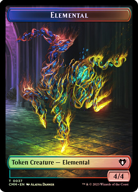 {Elemental Token} (#037) // {Servo Token}\nCommander Masters\nSingle\nMagic The Gathering