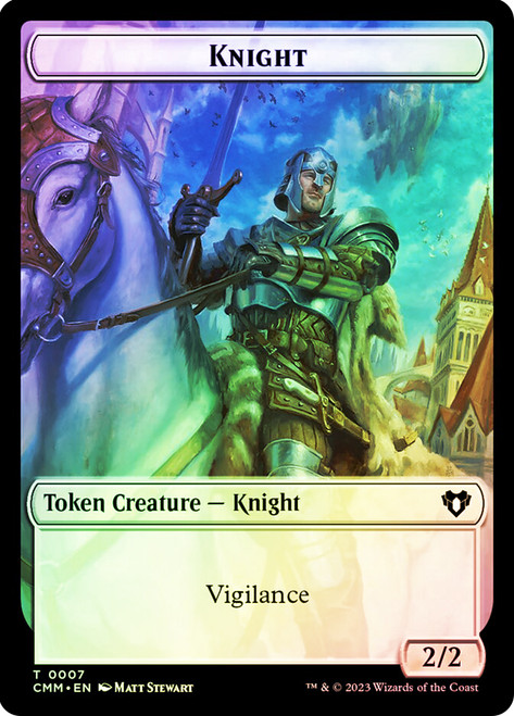 {Knight Token} // {Saproling Token}\nCommander Masters\nSingle\nMagic The Gathering