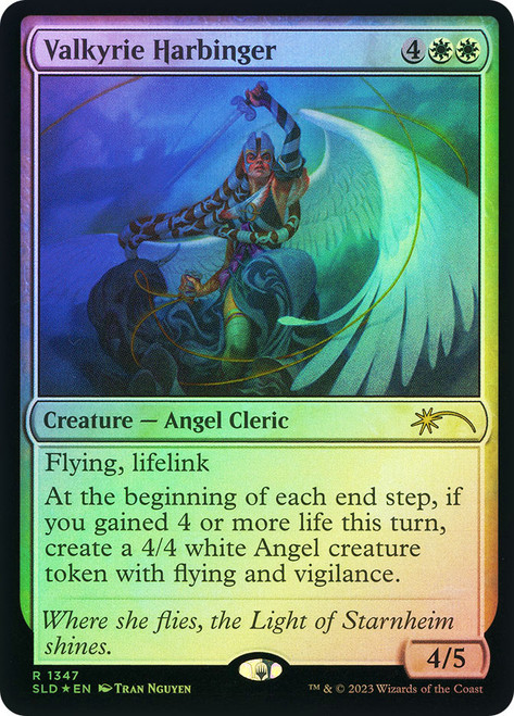 Valkyrie Harbinger (Secret Lair)\nPromo: General\nSingle\nMagic The Gathering