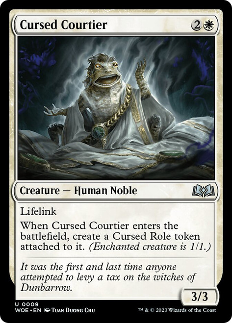 Cursed Courtier\nWilds of Eldraine\nSingle\nMagic The Gathering