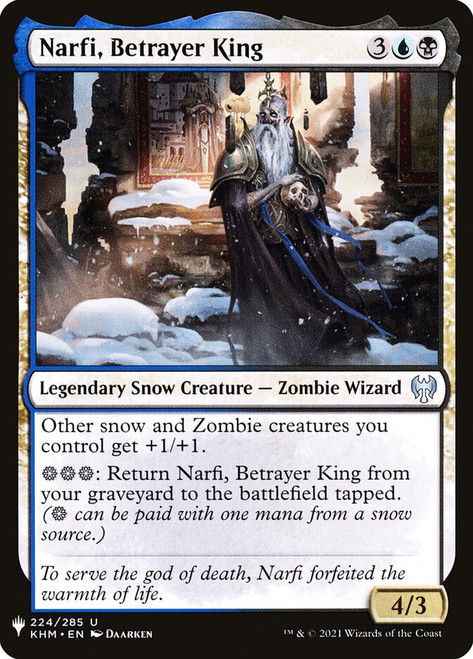 Narfi, Betrayer King\nPlaneswalker Symbol Reprints\nSingle\nMagic The Gathering