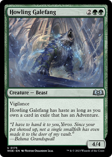 Howling Galefang\nWilds of Eldraine\nSingle\nMagic The Gathering