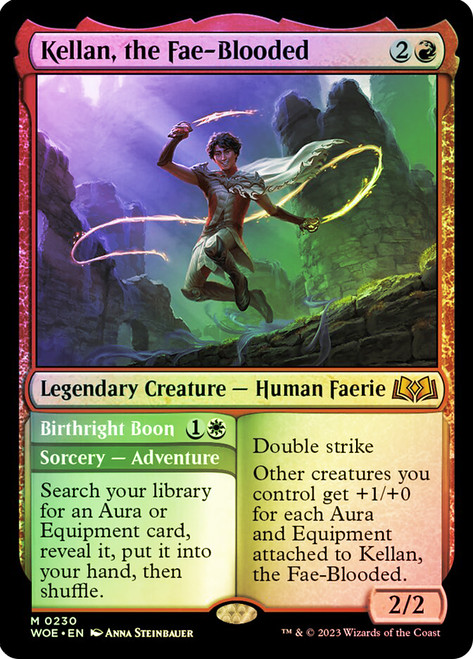 Kellan, the Fae-Blooded // Birthright Boon\nWilds of Eldraine\nSingle\nMagic The Gathering