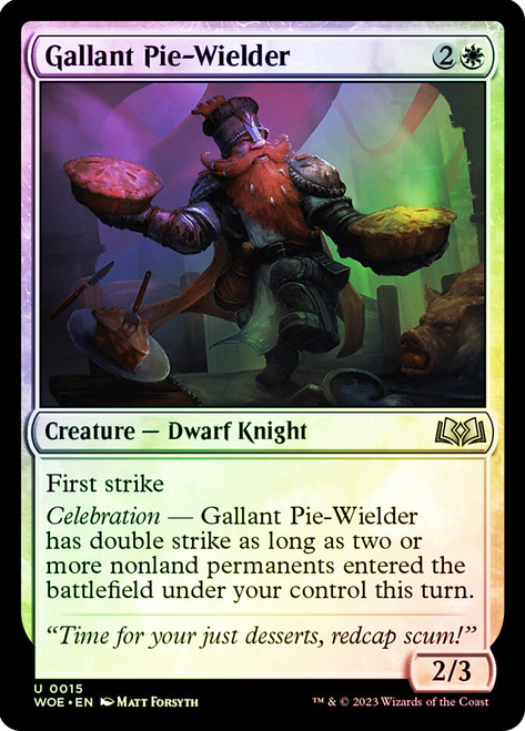 Gallant Pie-Wielder\nWilds of Eldraine\nSingle\nMagic The Gathering