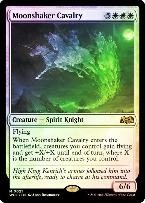 Moonshaker Cavalry\nWilds of Eldraine\nSingle\nMagic The Gathering