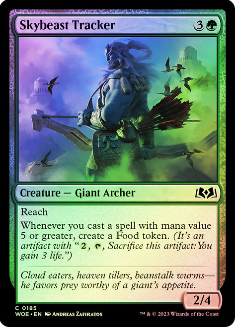 Skybeast Tracker\nWilds of Eldraine\nSingle\nMagic The Gathering